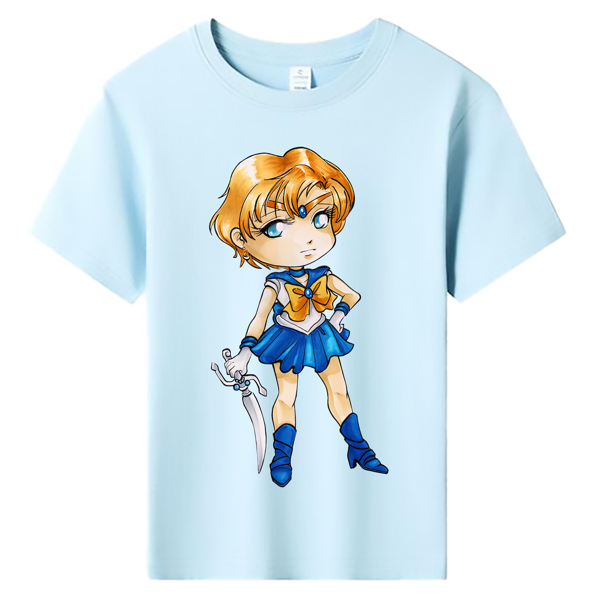 （画像用） 美少女戦士セーラームーン 天王はるか Sailor Moon Tenoh Haruka 綿100％キッズTシャツ（フロントプリント）